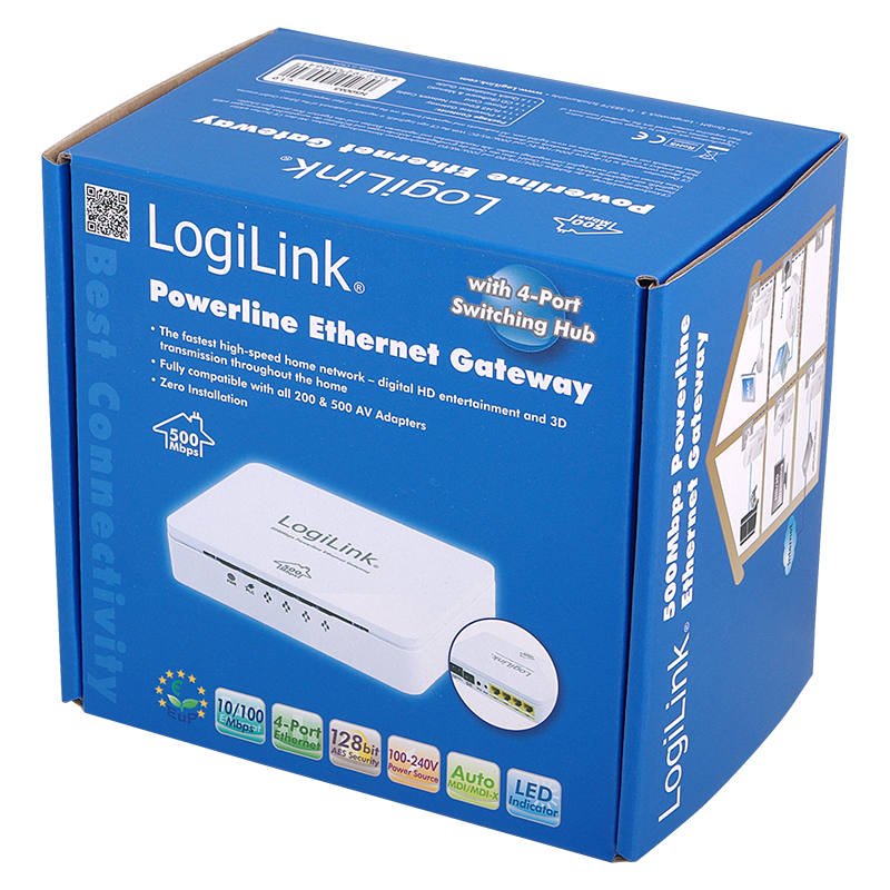 Switch CPL 4 ports 10/100Mbps - NS0065