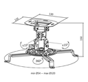 Support Plafond Vidéoprojecteur 15 cm