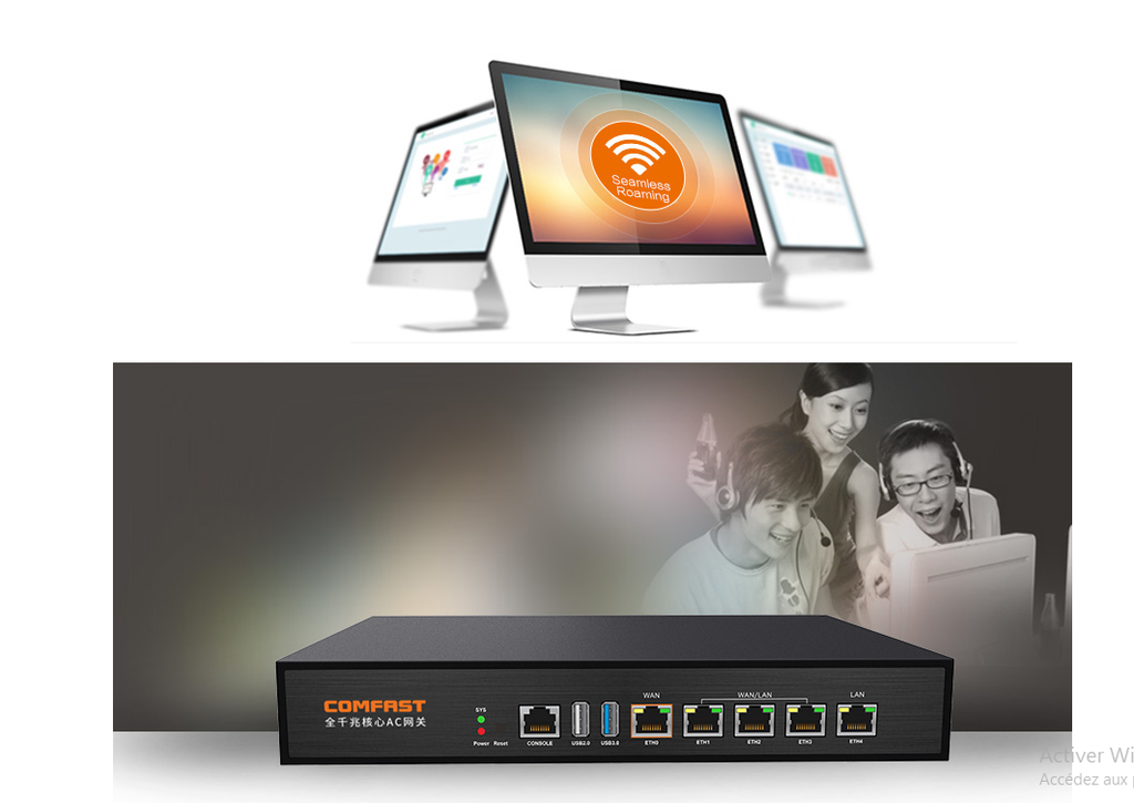 COMFAST CF-AC100 Sans Fil Point D'accès AP Contrôleur WiFi Core Passerelle Gestion Gigabit Routeur