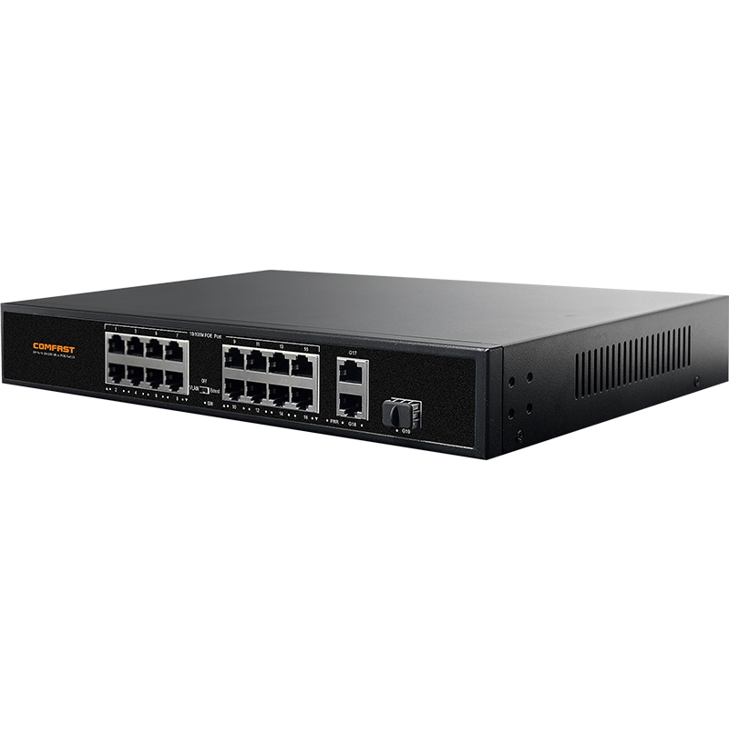 Comfast – commutateur POE intelligent, 19 Ports, CF-SF1162P M/Giga, haute vitesse, 2 x Gigabit RJ45 IEEE 100. 3af/at,