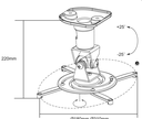 Support Plafond Vidéoprojecteur 22,5 cm, Blanc