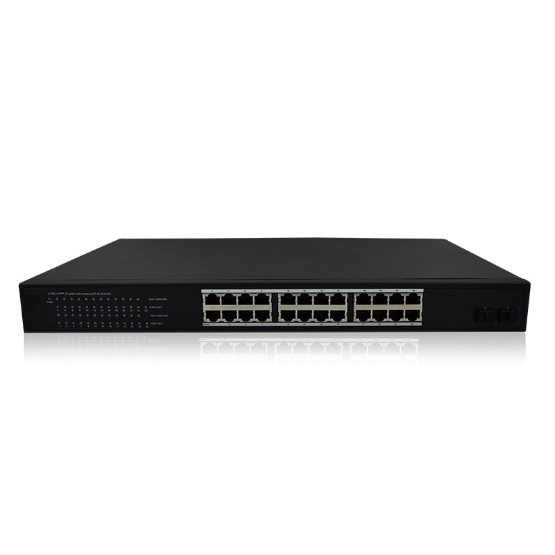 Commutateur POE CF-SG1241P gigabit, 24 ports, 54Gbps, grande largeur, 250W, puissance 24x1000Mbps, port RJ45 + 2 emplacements gigabit SFP