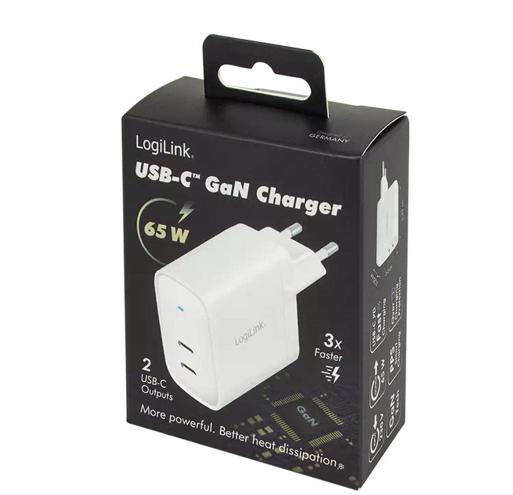 Adaptateur Secteur USB-C 2 ports 65W - PA0283