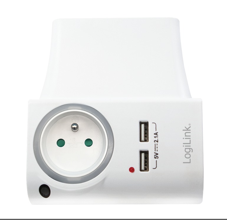 Chargeur 4 en 1, 2 ports USB avec support téléphone - PA0166