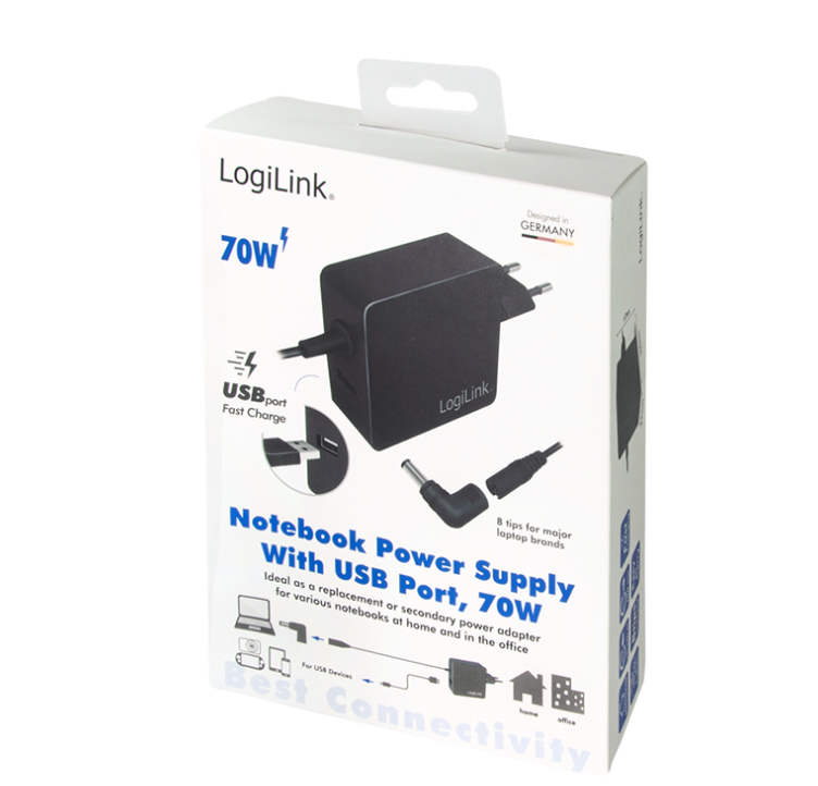Alimentation secteur avec port USB pour portable 70 W - PA0214