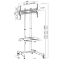 Support à roulette pour écran 37 à 70", 40 Kgs - BP0026