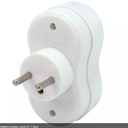 Multiprise monobloc 2 prises 2P+T - Blanc