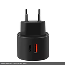 Adaptateur Secteur USB-C + USB-A 2 port 20W - PA0274