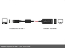 Adaptateur DisplayPort M / HDMI F 0,15m - DeLock 61849