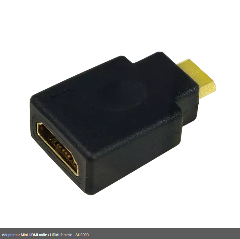 Adaptateur Mini HDMI mâle / HDMI femelle - AH0009