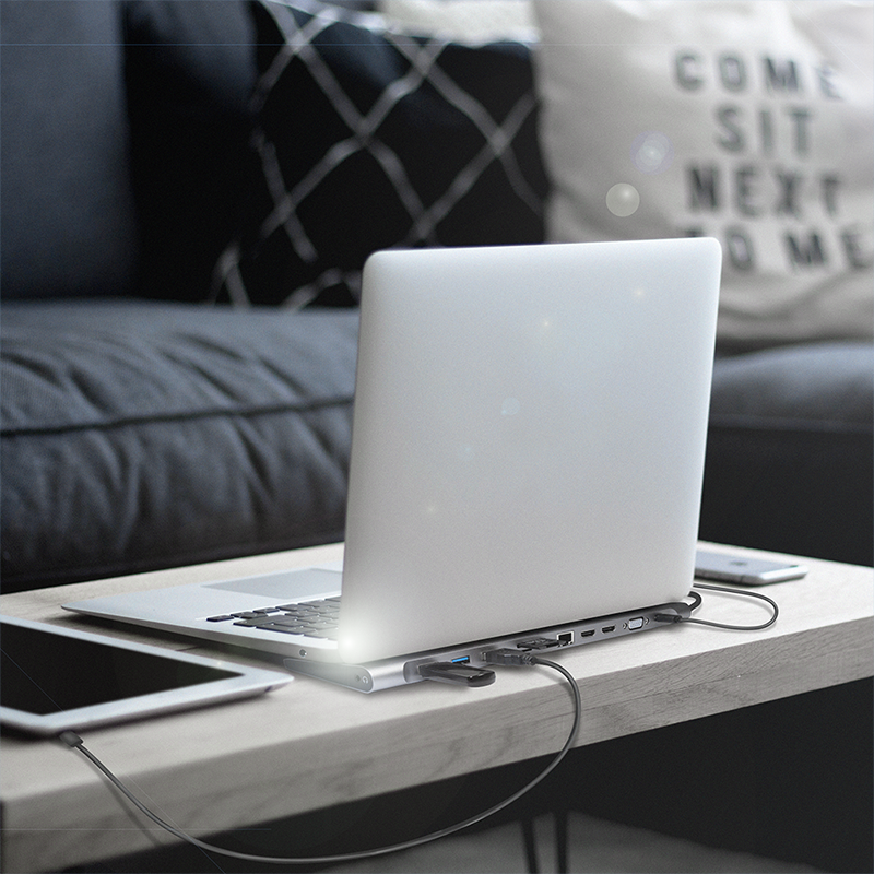 Station d'accueil USB-C 3.2 4K, 11 ports, UA0373