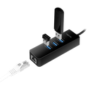 Convertisseur USB-C 3.1 / RJ45 Gigabit + Hub 3 ports USB3.0 - UA0283