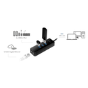 Convertisseur USB3.0 / RJ45 Gigabit + Hub 3 ports USB3.0 - UA0173A