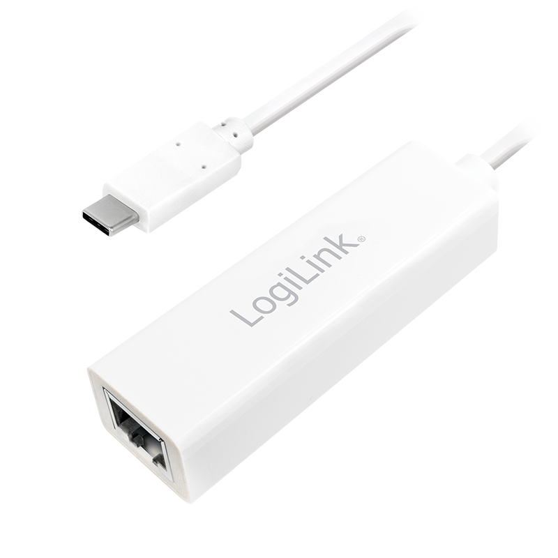 Convertisseur USB-C 3.2 à RJ45 Gigabit 10/100/1000 Blanc - UA0238