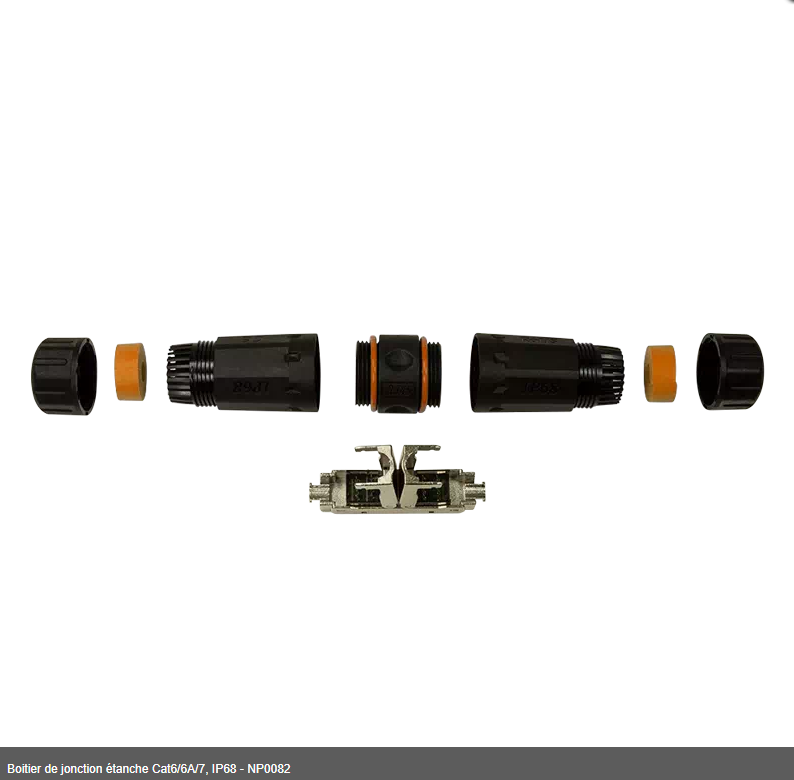 Boitier de jonction étanche Cat6/6A/7, IP68 - NP0082