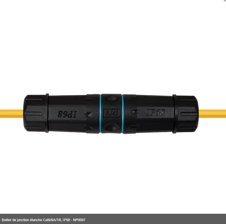 Boitier de jonction étanche Cat6/6A/7/8, IP68 - NP0087