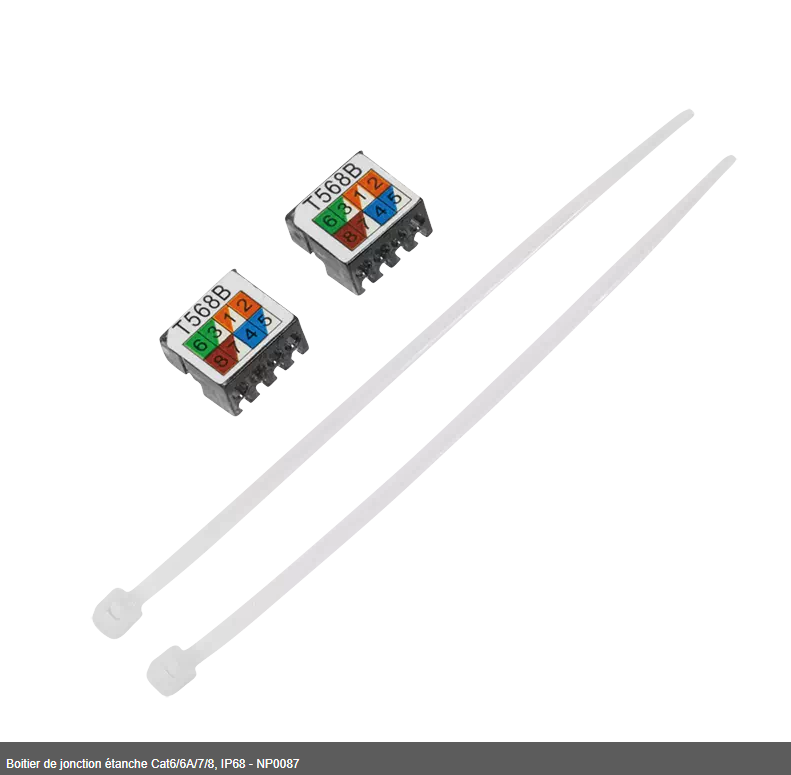 Boitier de jonction étanche Cat6/6A/7/8, IP68 - NP0087