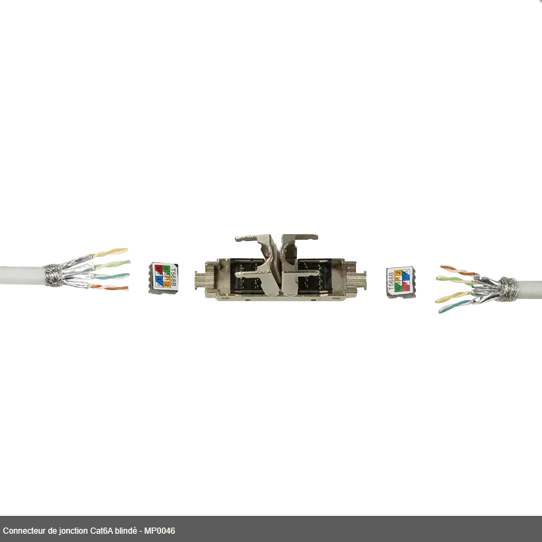 Connecteur de jonction Cat6A blindé - MP0046
