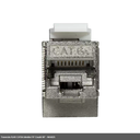 Traversée RJ45 CAT6A blindée F/F Coudé 90° - NK4025