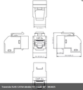 Traversée RJ45 CAT6A blindée F/F Coudé 90° - NK4025