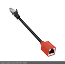 Adaptateur de protection Cat6A RJ45 M/F 0,20m - NP0079N