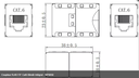 Coupleur RJ45 F/F Cat6 Blindé Intégral - NP0058