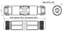 Coupleur étanche RJ45 F/F Cat6 blindé IP67