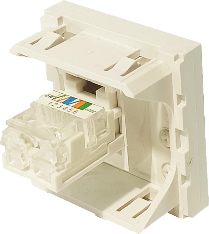 Plastron RJ12 équipé 45 x 45