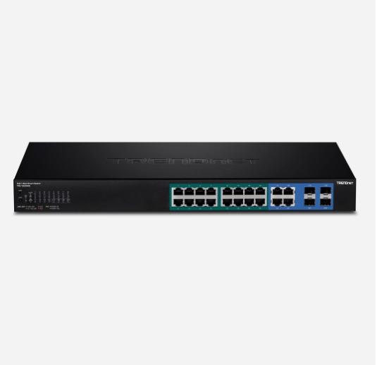 Switch PoE+ Web smart Gigabit à 20 ports