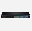 Switch PoE+ Web smart Gigabit à 20 ports
