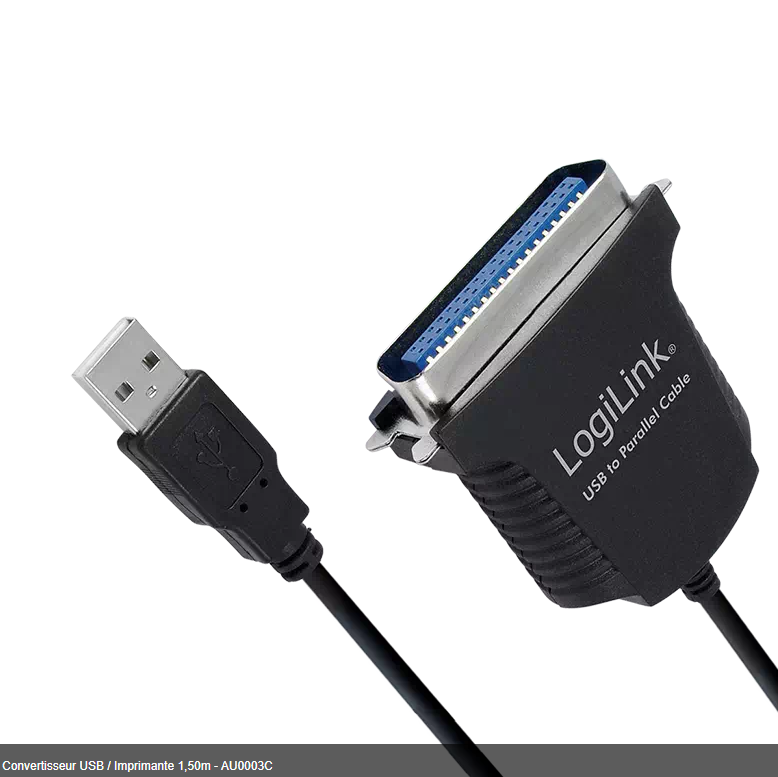Convertisseur USB / Imprimante 1,50m - AU0003C