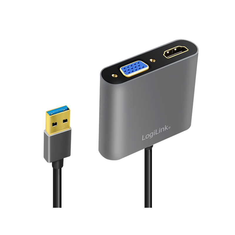 Convertisseur USB3.0 à VGA + HDMI - UA0234