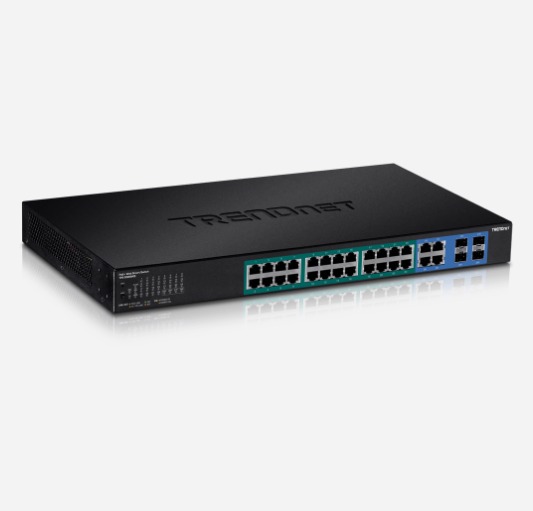Switch PoE+ Web smart Gigabit à 28 ports