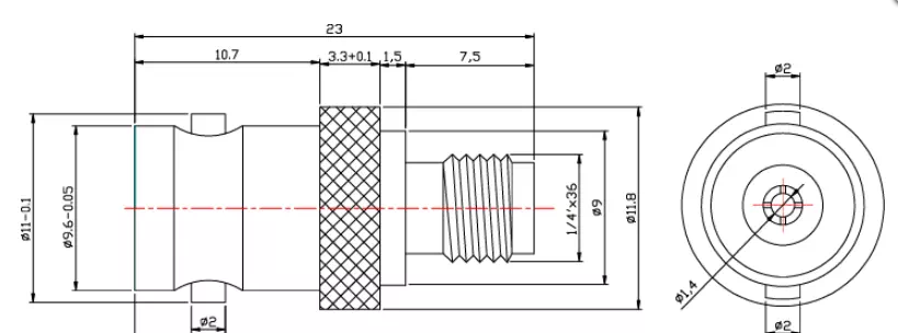 Adaptateur SMA femelle / BNC femelle