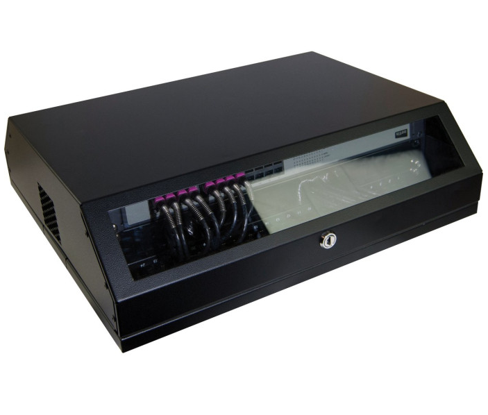 Coffret Réseau Slim - 19'' - 3U - 5U - H475xL537xP146 - Noir - Monté - Porte Verre