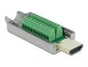 Connecteur Industriel sur bornier HDMI mâle avec capot - 65201