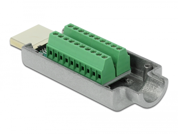 Connecteur Industriel sur bornier HDMI mâle avec capot - 65201