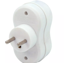 Multiprise monobloc 2 prises 2P+T - Blanc
