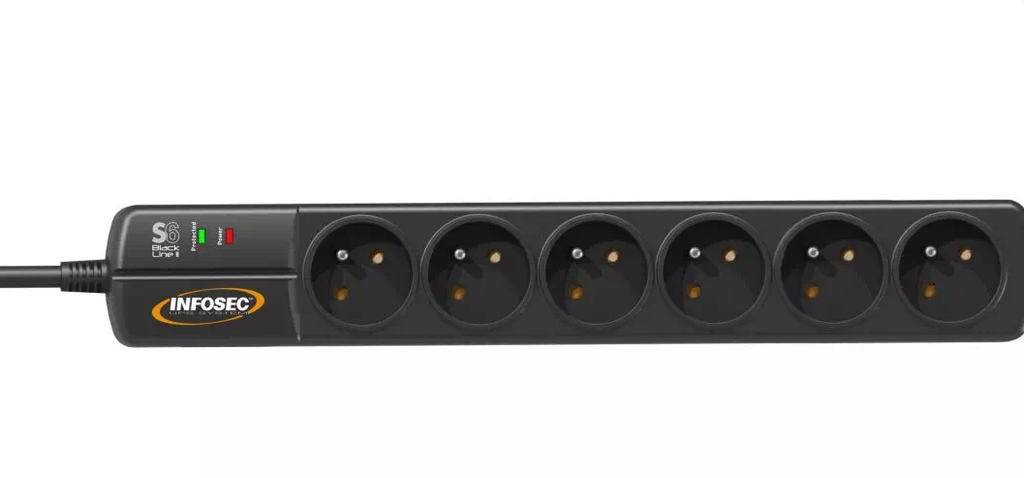 Parasurtenseur S6 Black Line II, 6 prises
