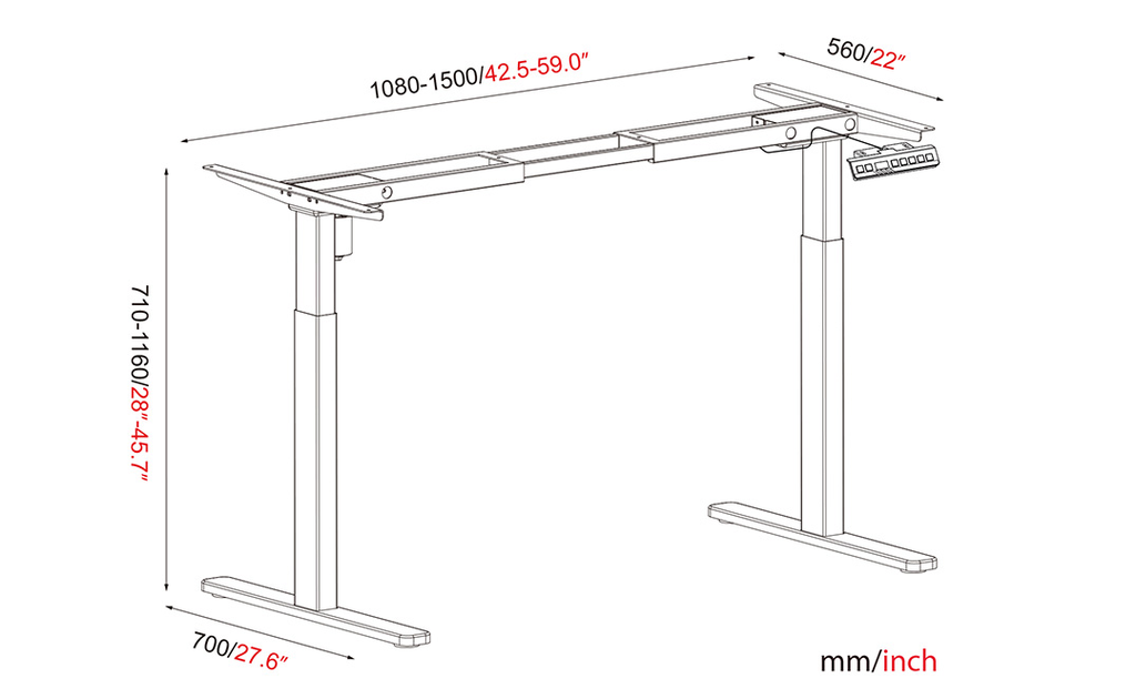 Bureau assis debout electrique