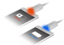 Cordon USB2.0 A vers Micro USB 1,00m, avec témoin de charge