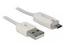 Cordon USB2.0 A vers Micro USB 1,00m, avec témoin de charge