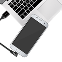 Cordon USB2.0 A vers Micro USB 1,00m, coudé - CU0142