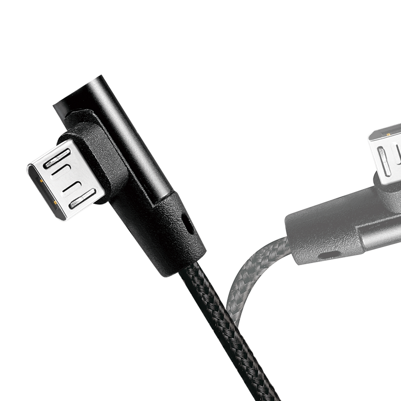 Cordon USB2.0 A vers Micro USB 1,00m, coudé - CU0142