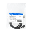 Cordon USB2.0 A vers Micro USB 1,00m, coudé - CU0142