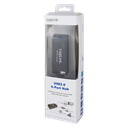 Hub USB2.0 4 ports noir + alimentation - UA0085
