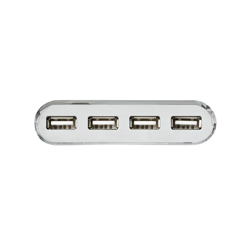 Hub USB2.0 4 ports blanc + alimentation - UA0086