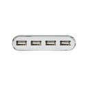 Hub USB2.0 4 ports blanc + alimentation - UA0086