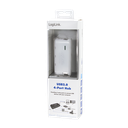Hub USB2.0 4 ports blanc + alimentation - UA0086