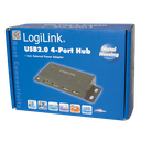 Hub industriel USB2.0 4 ports + alim - UA0141A